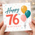 76th Birthday Card, Happy 76th Birthday Balloons Greeting Card