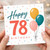 78th Birthday Card, Happy 78th Birthday Balloon Design