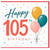 105th Birthday Card, Happy 105th Birthday Balloon Design