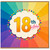 18th Birthday Card, Rainbow Burst Design