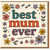 Best Mum Ever Card - Colourful Floral Lettering Mother's Day Card for Mum