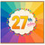 27th Birthday Card, Colourful Rainbow Burst Celebration Card
