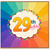 29th Birthday Card, Colourful Rainbow Sunburst Design