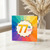 77th Birthday Card, Colourful Rainbow Burst 77th Birthday Card