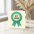 #1 Nan Rosette Birthday Card - Teal Ribbon Badge Design for Nan from Grandchildren or Family