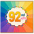 92nd Birthday Card, Rainbow Burst Design