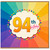 94th Birthday Card, Colourful Rainbow Sunburst Design