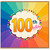100th Birthday Card, Colourful Rainbow Sunburst 100th Birthday Greeting Card
