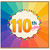 110th Birthday Card, Bright Rainbow Celebration Card