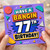 77th Birthday Card, Have a Bangin Birthday Retro Greeting Card