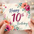 10th Birthday Card, Floral Happy 70th Birthday Card