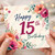 15th Birthday Card, Happy 15th Birthday Floral Card