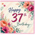 37th Birthday Card, Floral Happy 37th Birthday Card