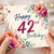 42nd Birthday Card, Floral Happy 42nd Birthday Card