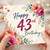 43rd Birthday Card, Happy 43rd Birthday Floral Card