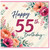 55th Birthday Card, Floral Happy 55th Birthday Card