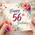 56th Birthday Card, Floral Happy Birthday Card
