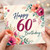 60th Birthday Card, Floral Happy 60th Birthday Card