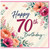 70th Birthday Card, Floral Happy 70th Birthday Greeting Card