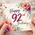 92nd Birthday Card, Floral Happy 92nd Birthday Card