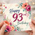 93rd Birthday Card, Floral Watercolour Happy 93rd Birthday Card