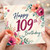 109th Birthday Card, Floral Happy 109th Birthday Greeting Card