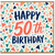 50th Birthday Card, Happy 50th Birthday Confetti Design Card
