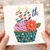30th Birthday Card, Colourful Cupcake Party Card