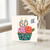60th Birthday Card, Cupcake and Flower Design