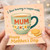 Mother's Day Card for Mum - I Love Having a Cuppa With Mum - Tea Mug and Biscuits Illustration with Hearts