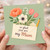 Mum Mother's Day Card - So Glad You Are My Mum - Floral Envelope with Spring Flowers - Heartfelt Card from Daughter or Son