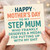 Funny Mother’s Day Card for Step Mum - Bold Typography - Happy Mother’s Day to My Step Mum Who Deserves a Medal for Putting Up with My Shit