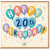 20th Birthday Card, Happy 20th Birthday Balloon Design
