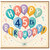 45th Birthday Card, Happy Birthday Balloon Design