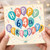 64th Birthday Card, Happy Birthday Balloons Design