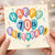 70th Birthday Card, Happy Birthday Balloon Design