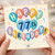 77th Birthday Card, Happy Birthday Balloon Design