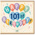 101st Birthday Card, Happy Birthday Balloon Design