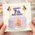7th Birthday Card, Happy 7th Birthday Cake Card