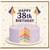 38th Birthday Card, Happy 38th Birthday Cake Design