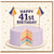 41st Birthday Card, Happy 41st Birthday Card with Pastel Cake Design