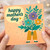 Happy Mother's Day Card - Cute Floral Bouquet Illustration with Speech Bubble Greeting - For Mum, Mummy or Mam
