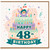 48th Birthday Card, Colourful Cake and Candles Celebration Card