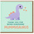 Thank You Card for Mum - Cute Mummysaurus Dinosaur Pun - Purple Dino with Hearts - 'Thank You for Being Roarsome Mummysaurus'
