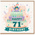 71st Birthday Card, Happy 71st Birthday Cake Design