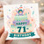 71st Birthday Card, Happy 71st Birthday Cake Design