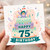 75th Birthday Card, Happy 75th Birthday Cake Design