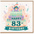 83rd Birthday Card, Happy Birthday Cake Design Card