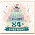84th Birthday Card, Happy 84th Birthday Cake Design Card