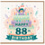 88th Birthday Card, Happy Birthday Cake and Confetti Celebration Card